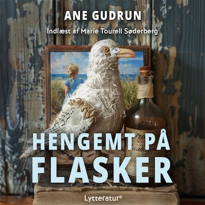 Hengemt på flasker – omslag til lydbogen af Ane Gudrun