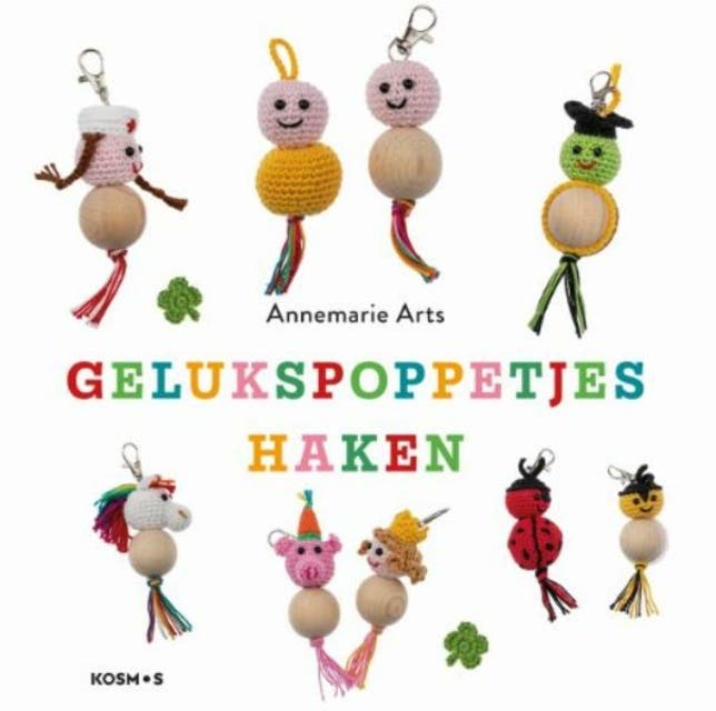 Gelukspoppetjes haken – omslag van het luisterboek van Annemarie Arts