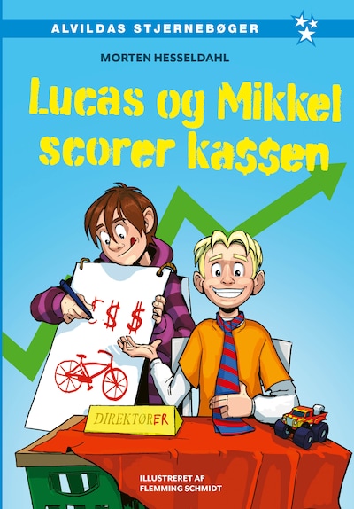 Lucas og Mikkel scorer kassen – omslag til lydbogen af Morten Hesseldahl