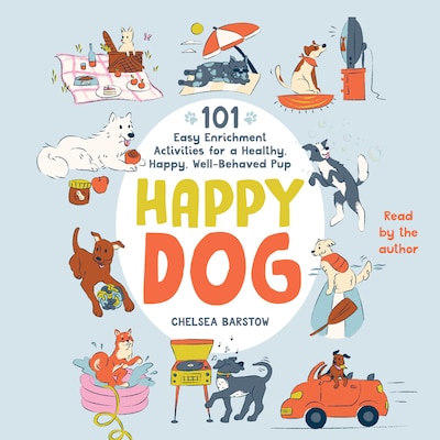 Happy Dog – omslag til lydbogen af Chelsea Barstow