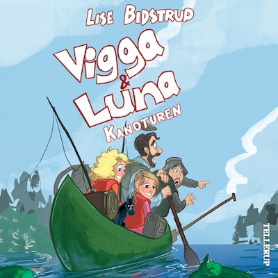 Vigga & Luna #7: Kanoturen – omslag til lydbogen af Lise Bidstrup