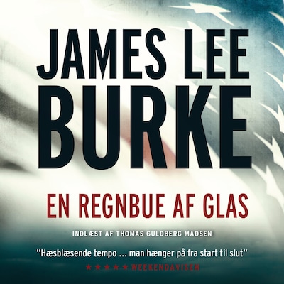 En regnbue af glas – omslag til lydbogen af James Lee Burke