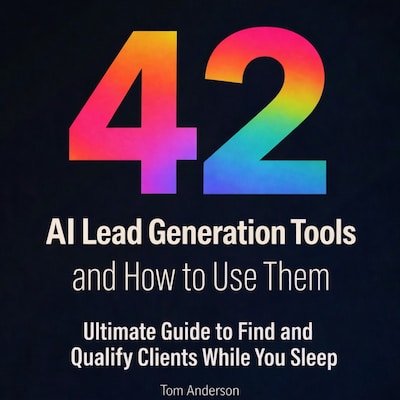 42 AI Lead Generation Tools and How to Use Them – omslag til lydbogen af Tom Anderson