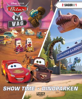 Bilar på väg. Showtime och Dinoparken (läs & lyssna) – omslag till ljudboken