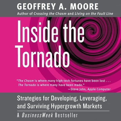 Inside the Tornado – omslag til lydbogen af Geoffrey A. Moore