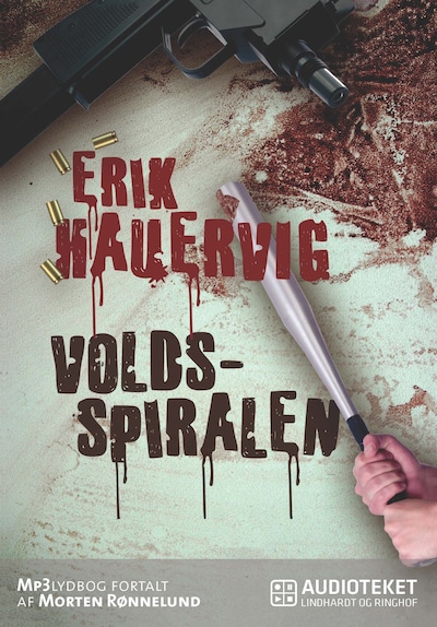 Voldsspiralen – omslag til lydbogen af Erik Hauervig