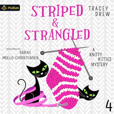 Striped and Strangled – omslag til lydbogen af Tracey Drew
