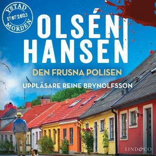 Den frusna polisen – omslag till ljudboken av Christina Olséni,Micke Hansen