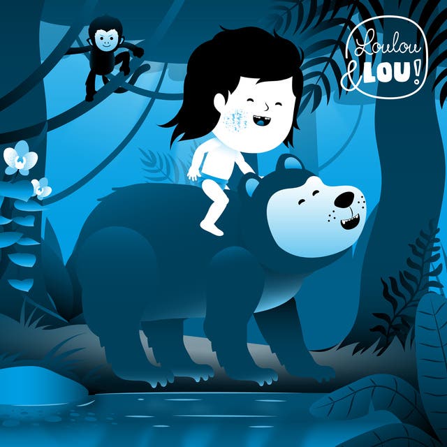 Jungle Boek 6: Terug Naar Huis – omslag van het luisterboek van Vlaamse Luisterverhalen Loulou en Lou