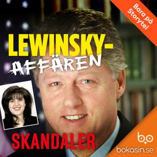 Lewinskyaffären – omslag till ljudboken av Bokasin