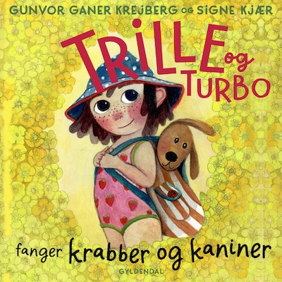 Trille og Turbo 2 - Trille og Turbo fanger krabber og kaniner – omslag til lydbogen af Gunvor Ganer Krejberg