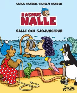 Rasmus Nalle – Sälle och sjöjungfrun – omslag till ljudboken av Carla Og Vilhelm Hansen