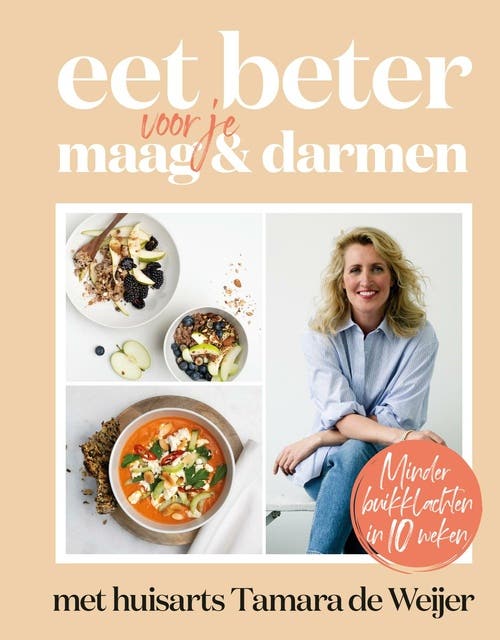 Eet beter voor je maag en darmen met huisarts Tamara de Weijer: met huisarts Tamara de Weijer – omslag van het luisterboek van Tamara de Weijer