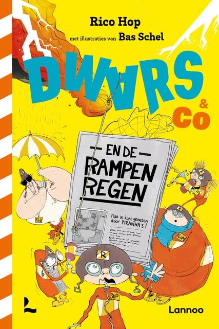 Dwars & Co en de rampenregen – omslag van het luisterboek van Rico Hop