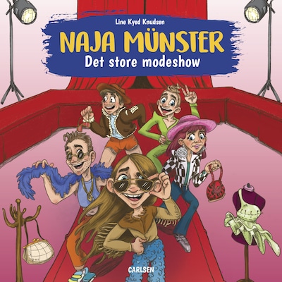 Naja Münster (10) Det store modeshow – omslag til lydbogen af Line Kyed Knudsen