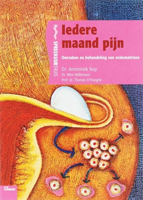 Iedere maand pijn: oorzaken en behandeling van endometriose – omslag van het luisterboek van Annemiek Nap,Thomas D'Hooghe,Wim Willemsen