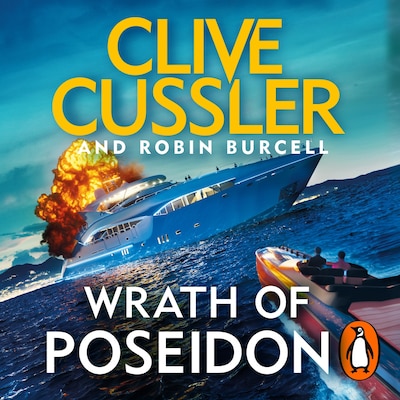 Wrath of Poseidon – omslag til lydbogen af Clive Cussler, Robin Burcell