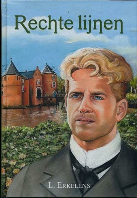 Rechte lijnen – omslag van het luisterboek van L. Erkelens