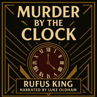 Murder By The Clock – omslag till ljudboken av Rufus King