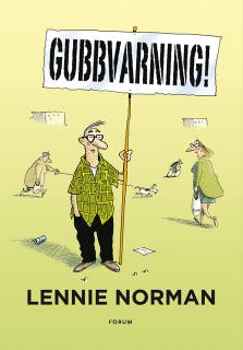 Gubbvarning! – omslag till ljudboken av Lennie Norman