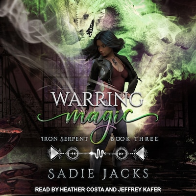 Warring Magic – omslag til lydbogen af Sadie Jacks