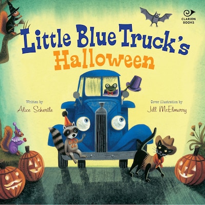 Little Blue Truck's Halloween – omslag til lydbogen af Alice Schertle