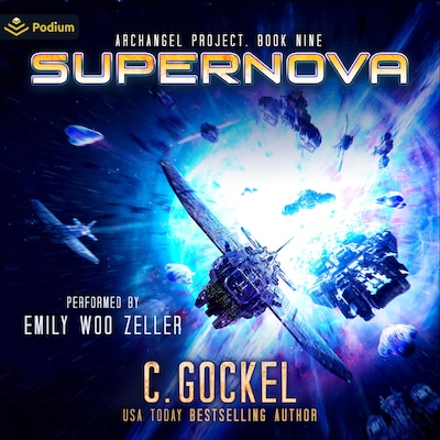 Supernova – omslag til lydbogen af C. Gockel
