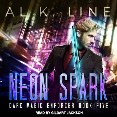 Neon Spark – omslag til lydbogen af Al K. Line
