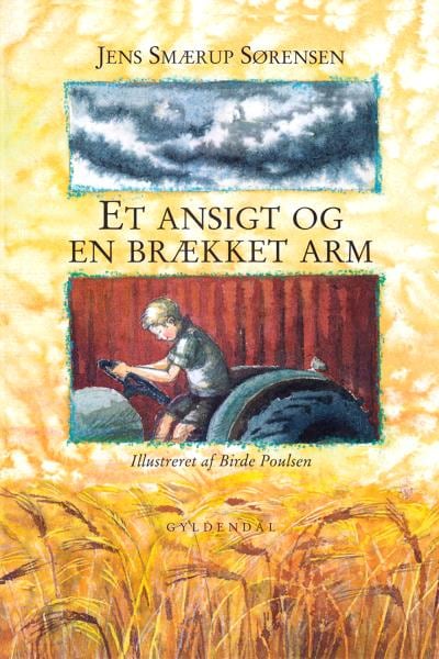 Et ansigt og en brækket arm – omslag til lydbogen af Jens Smærup Sørensen