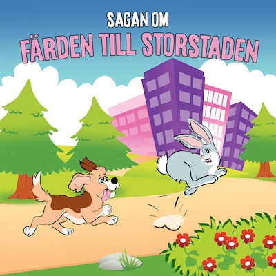 Sagan om färden till storstaden – omslag till ljudboken av Karin Hofvander
