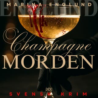 Champagnemorden – omslag till ljudboken av Marina Englund