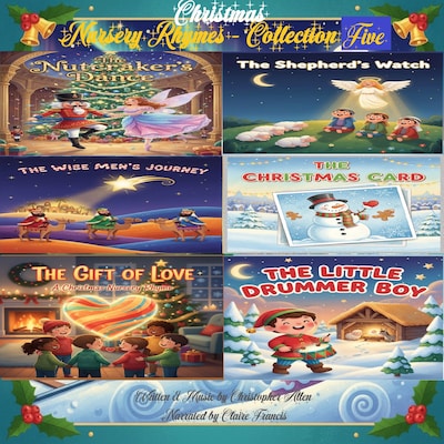 Christmas Nursery Rhymes - Collection Five – omslag til lydbogen af AI Voice Christopher Allen