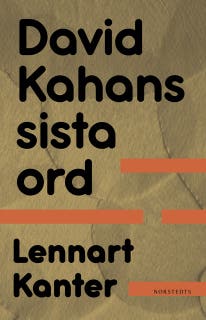 David Kahans sista ord – omslag till ljudboken av Lennart Kanter