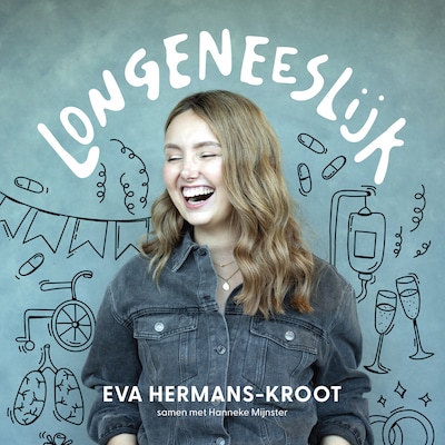 Longeneeslijk – omslag van het luisterboek van Eva Hermans-Kroot, Hanneke Mijnster