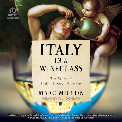 Italy in a Wineglass – omslag til lydbogen af Marc Millon