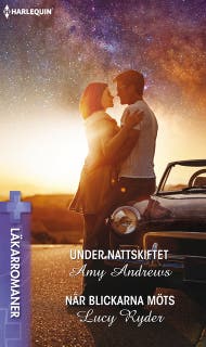 Under nattskiftet / När blickarna möts – omslag till ljudboken av Amy Andrews,Lucy Ryder