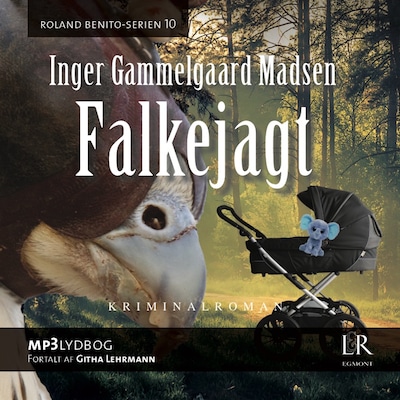 Falkejagt – omslag til lydbogen af Inger Gammelgaard Madsen