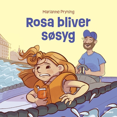Rosa bliver sø-syg, Grøn læseklub – omslag til lydbogen af Marianne Pryning