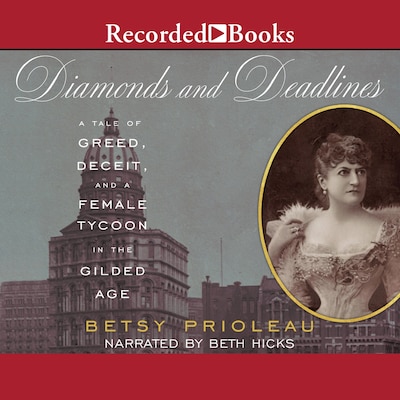 Diamonds and Deadlines – omslag til lydbogen af Betsy Prioleau