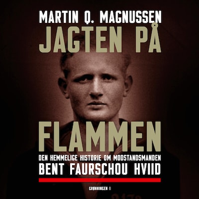 Jagten på Flammen – omslag til lydbogen af Martin Q. Magnussen