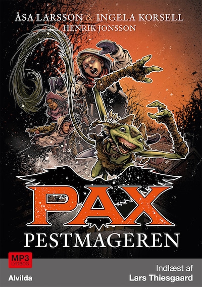 PAX 7: Pestmageren – omslag til lydbogen af Åsa Larsson, Ingela Korsell
