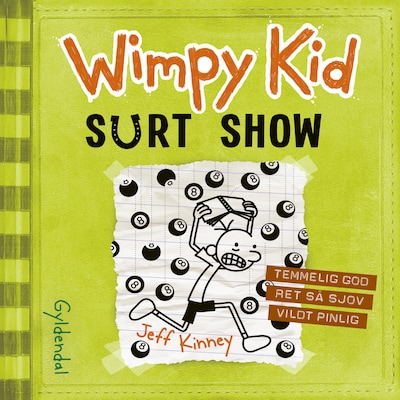 Wimpy Kid 8 - Surt show – omslag til lydbogen af Jeff Kinney