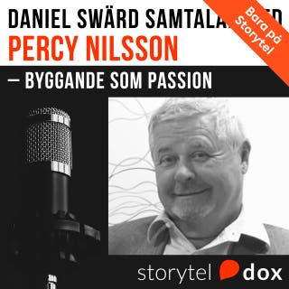 Percy Nilsson - Byggande som passion – omslag till ljudboken av Daniel Swärd