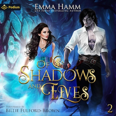 Of Shadows and Elves – omslag til lydbogen af Emma Hamm