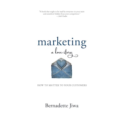 Marketing: A Love Story – omslag til lydbogen af Bernadette Jiwa