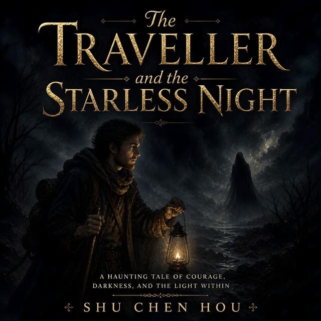 The Traveler and the Starless Night: A poetic journey through darkness, courage, and the light within – omslag til lydbogen af Shu Chen Hou