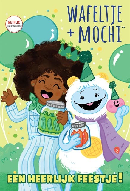 Wafeltje + Mochi - Een heerlijk feestje! – omslag van het luisterboek van Frank Berrios