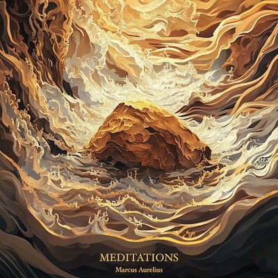 Meditations – omslag til lydbogen af Marcus Aurelius, Filibooks Translation