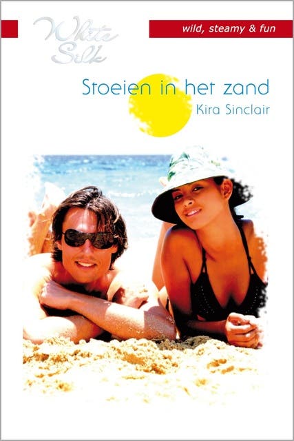 Stoeien in het zand: tropisch eiland – omslag van het luisterboek van Kira Sinclair
