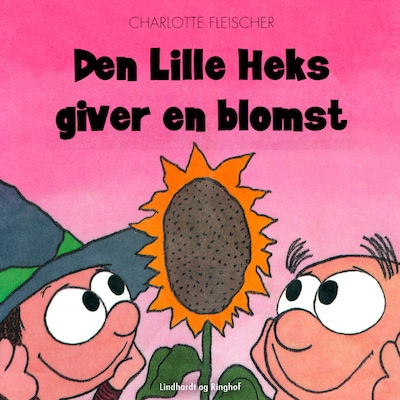 Den lille heks giver en blomst – omslag til lydbogen af Charlotte Fleischer